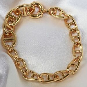 Horse Bit Pig Nose Gold Bracelet Brand New with Tags